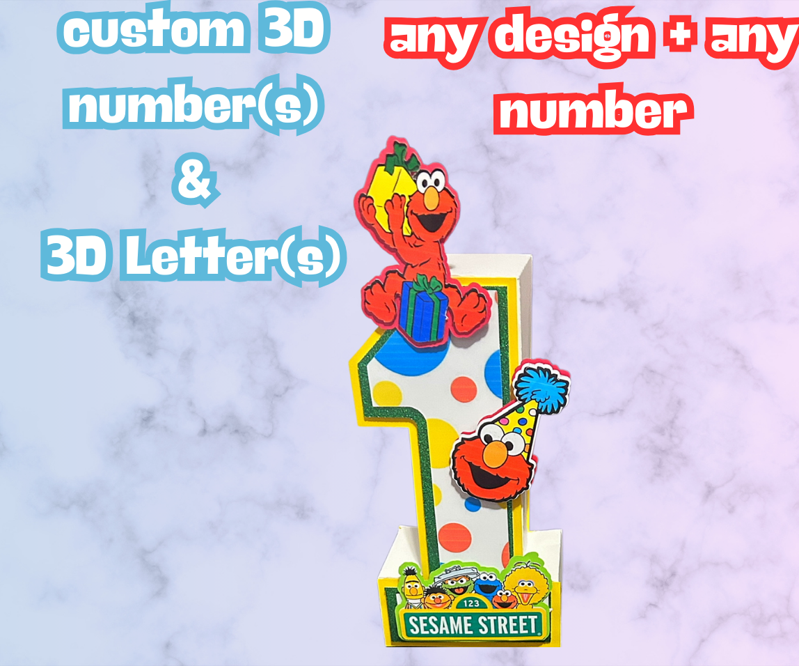 3D NUMBER OR LETTER ✨