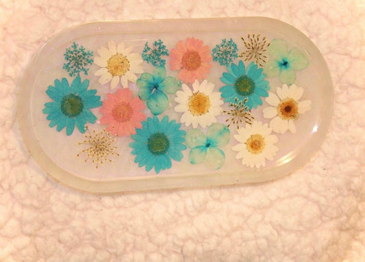 Wildflowers resin dish