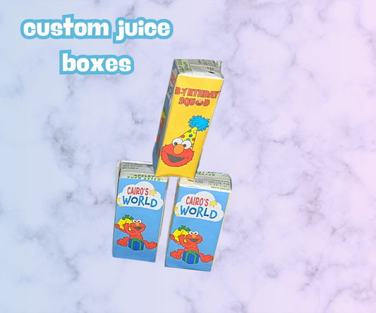 Custom juice boxes 🥤(by the dozen)