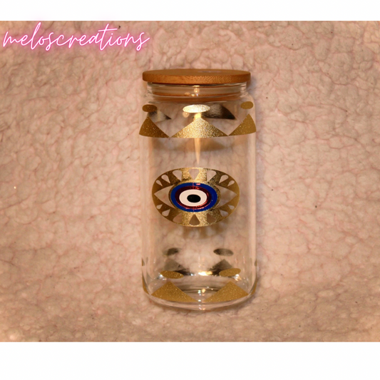 Evil eye 🧿🪬✨ glass cup